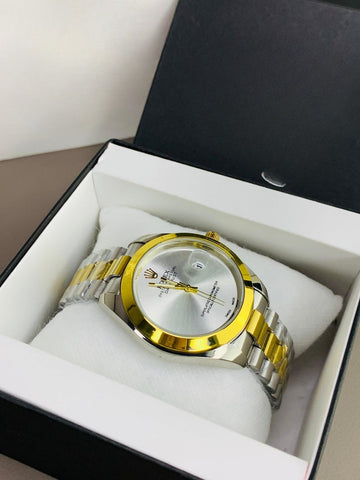Rolex Plain Dial Two Tone White