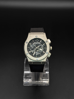 HB Black Skeleton Dial (Silicon Strap)