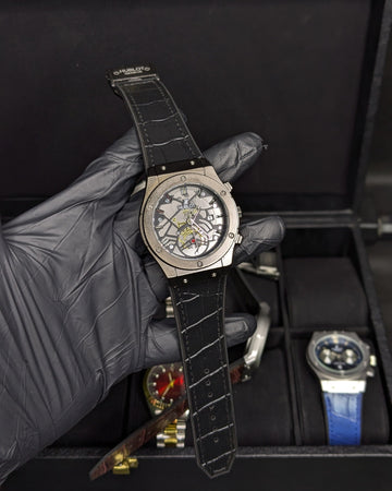 HUB Black Dial (Leather Strap)