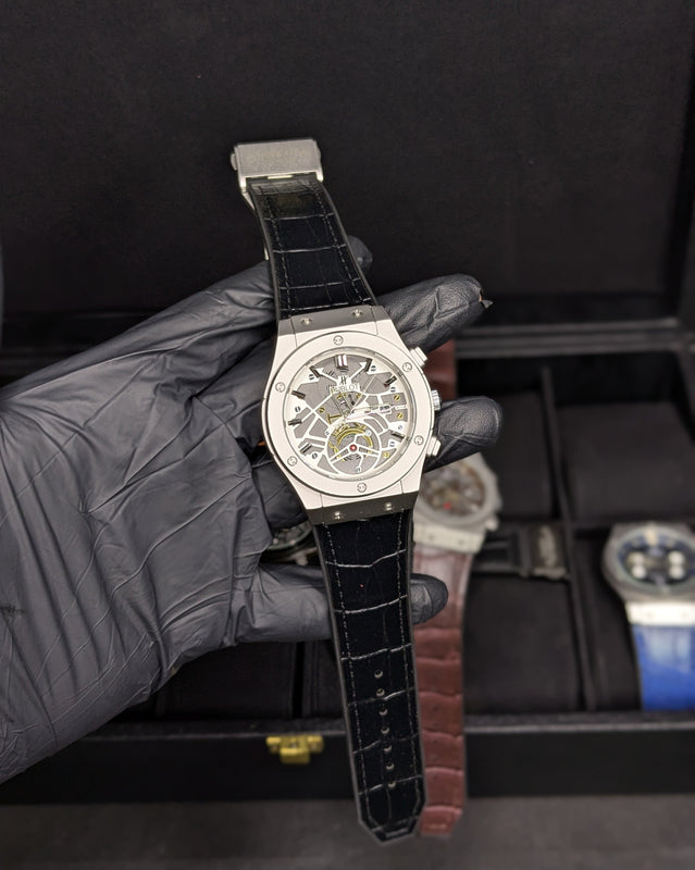 HUB Silver Dial (Leather Strap)