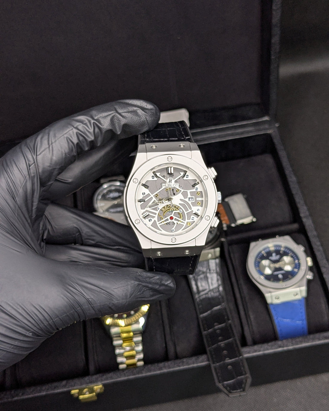 HUB Silver Dial (Leather Strap)