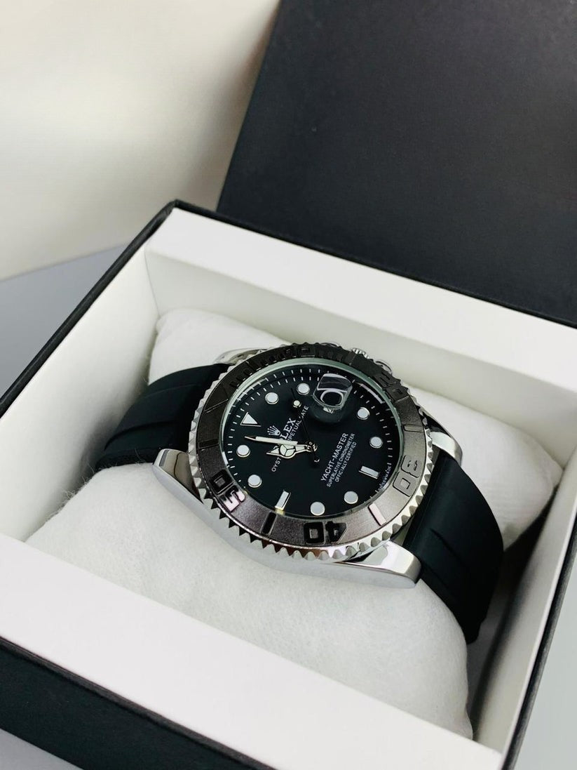 Rolex YM Straps Silver Black