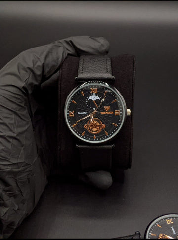 Quartz Roman Numerals Slim Dial Wrist Watch