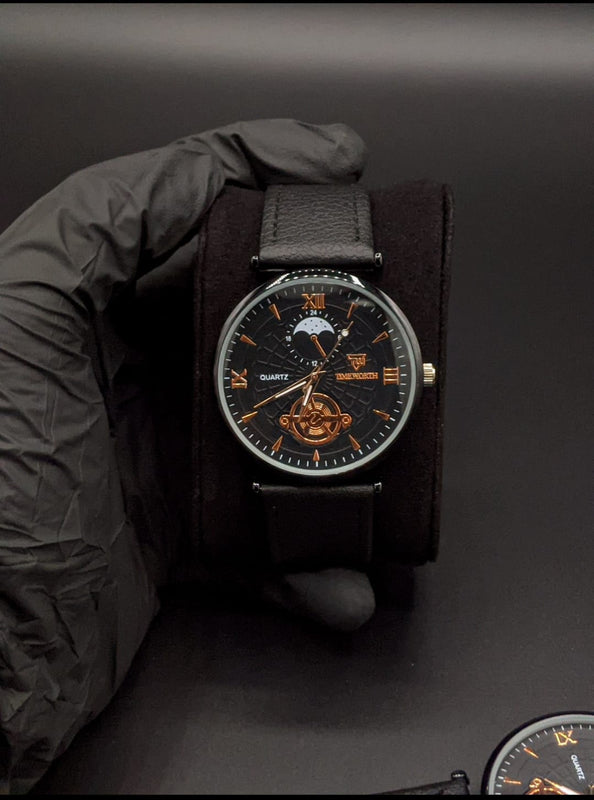 Quartz Roman Numerals Slim Dial Wrist Watch