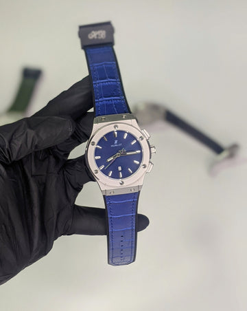 HUB Blue Classic Dial (Leather Strap)