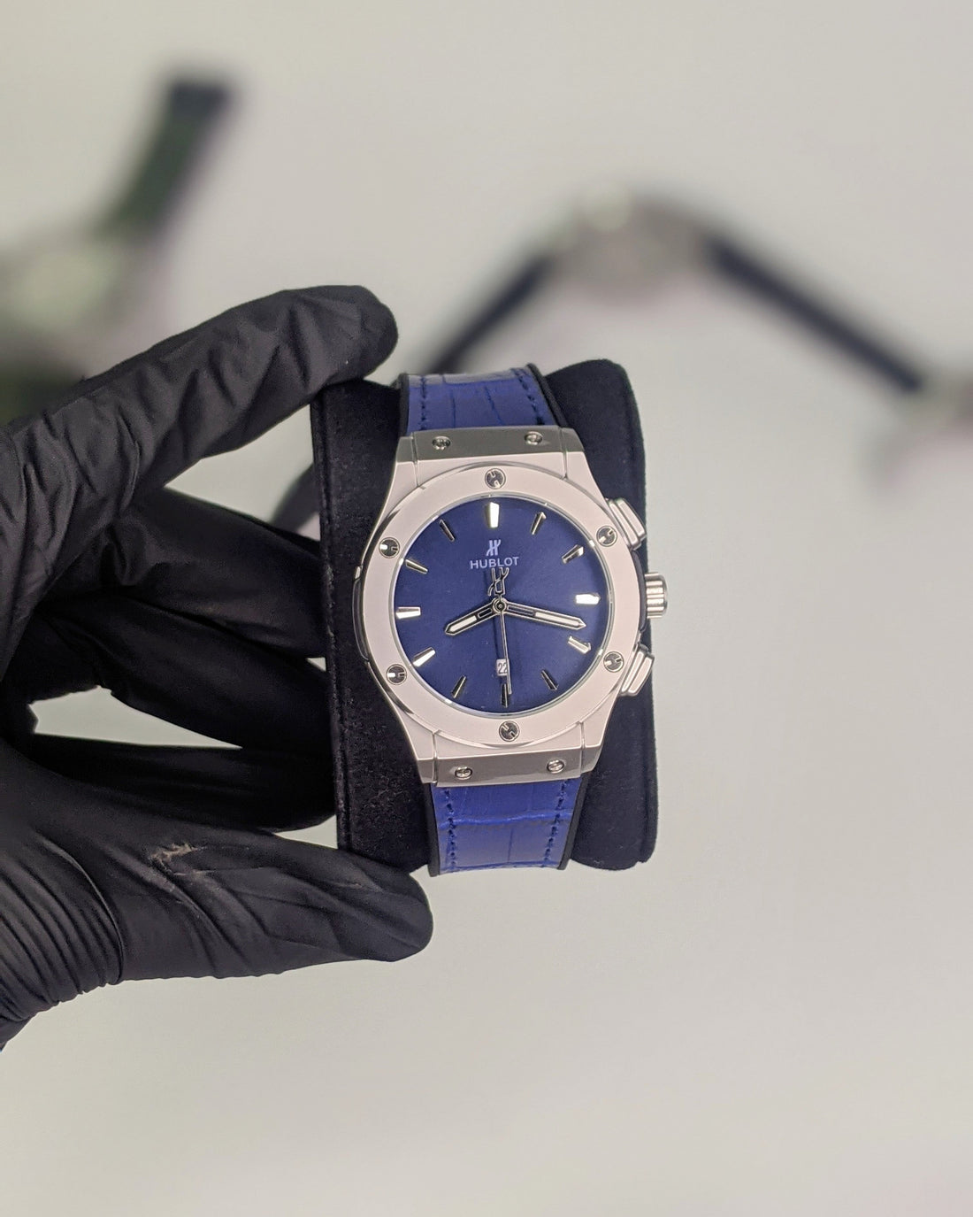HUB Blue Classic Dial (Leather Strap)