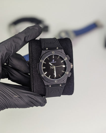 HUB Black Classic Dial (Leather Strap)