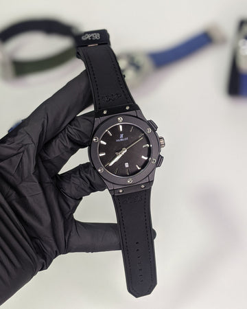 HUB Black Classic Dial (Leather Strap)
