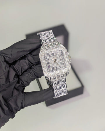 Diamond Silver Stone Watch