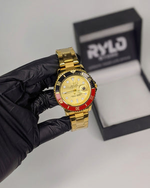 RLX Rotating Bezel Stainless Steel Watch (Golden)