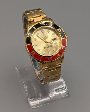 RLX Rotating Bezel Stainless Steel Watch (Golden)