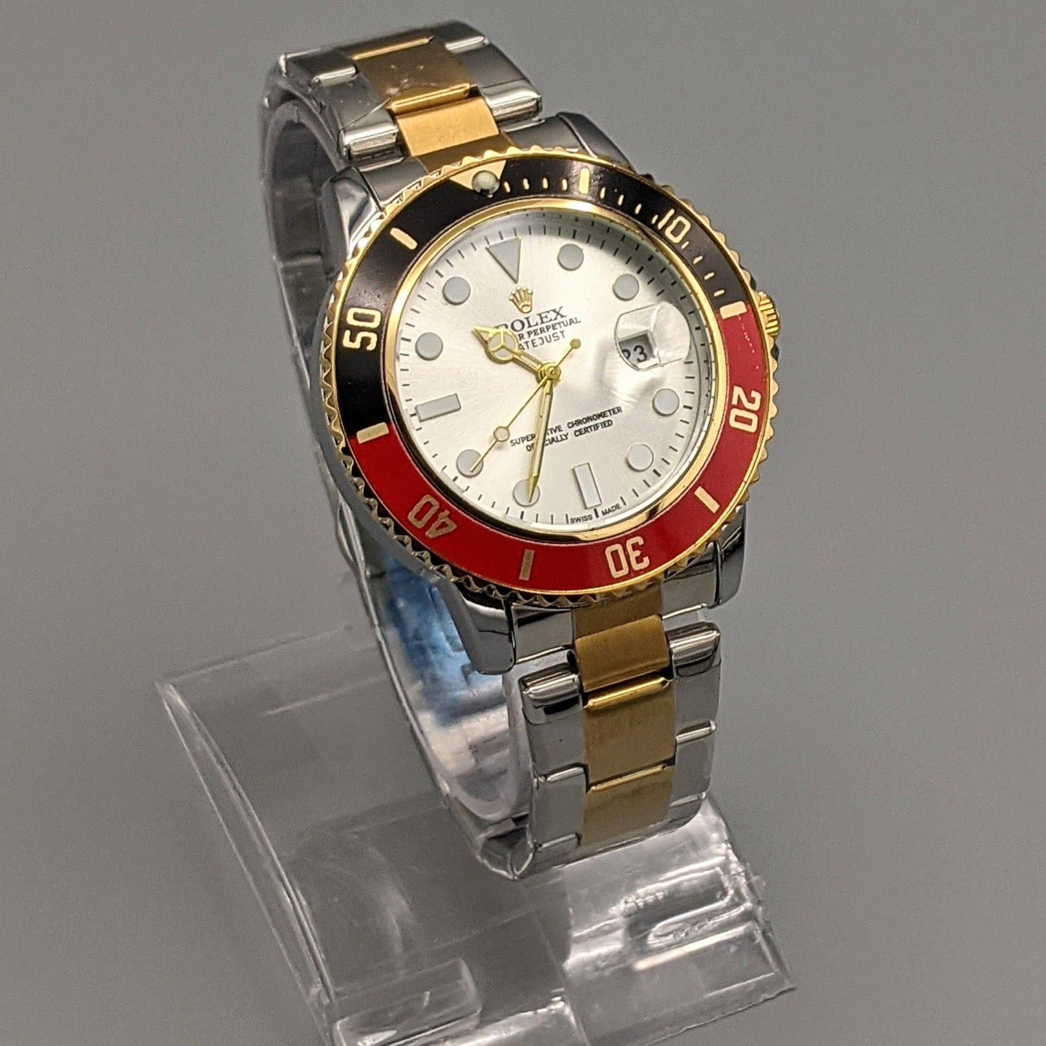 RLX Rotating Bezel Stainless Steel Watch (Silver)